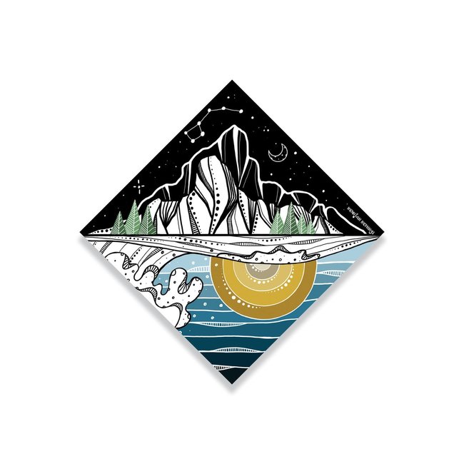 Mountain Mornings Mountain Sticker