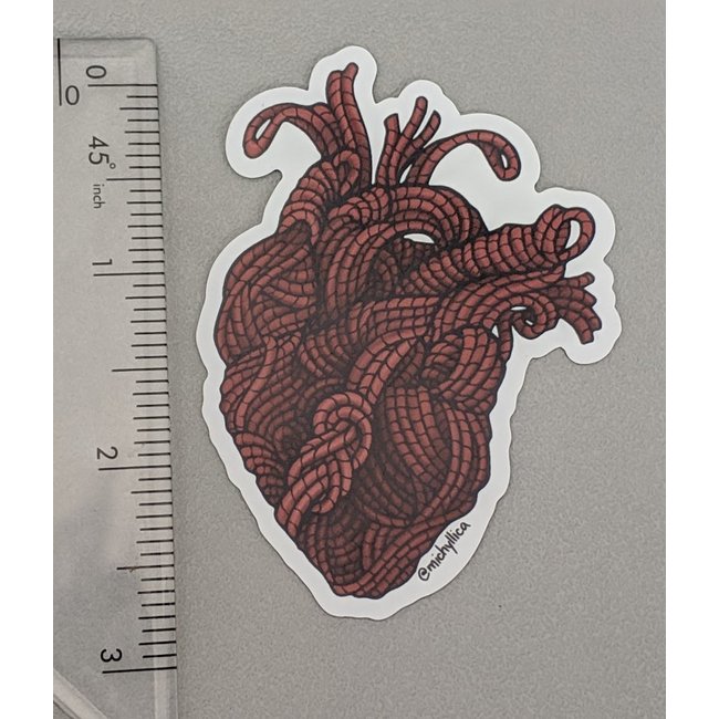 Michyllica Design Rope Heart Sticker