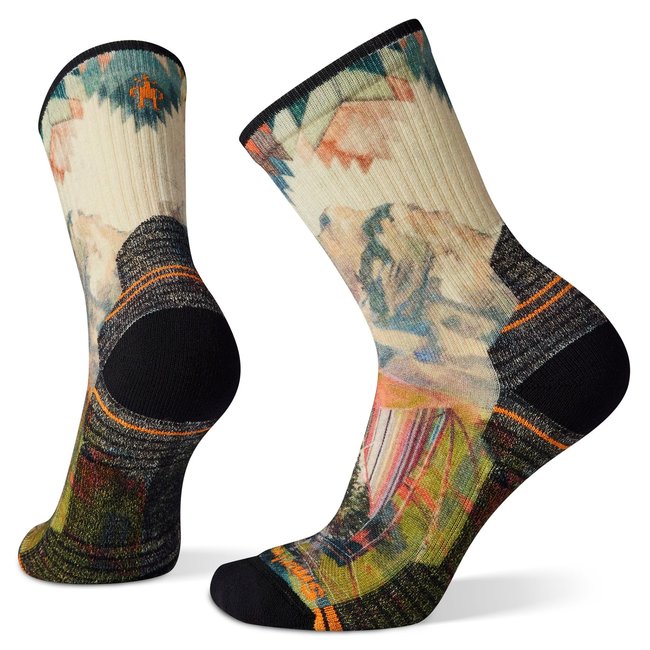 Smartwool Women's Hike Light Cushion Mountain Print  Crew Socks