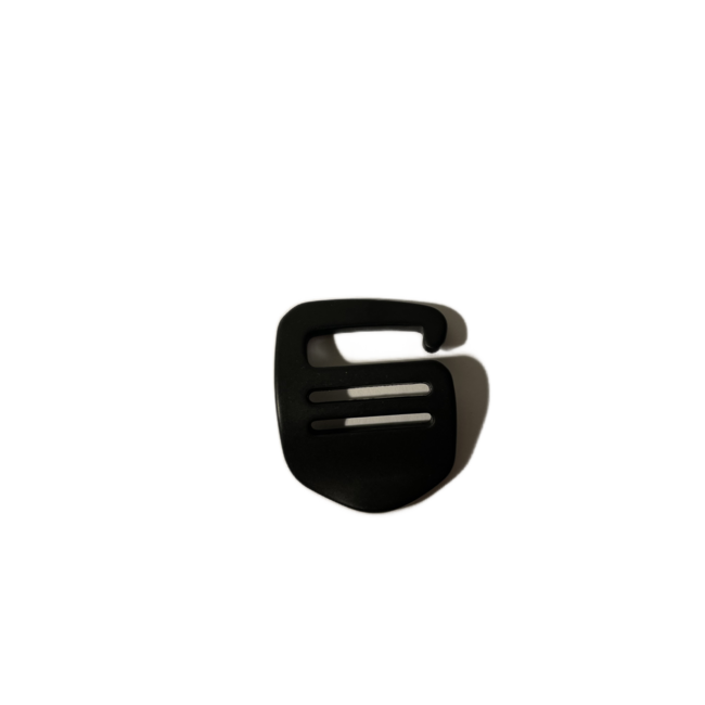 Flashed 1" Metal Crash Pad Buckle