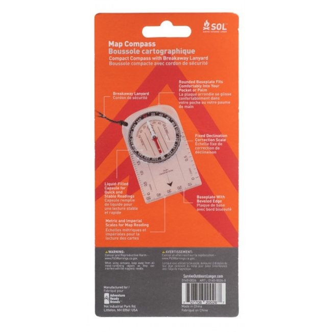Survive Outdoors Longer Map Compass