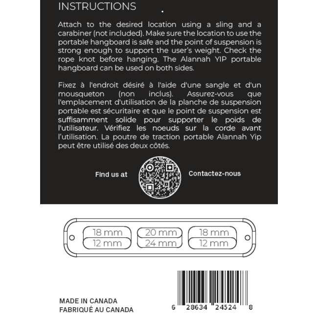 Alannah Yip Portable Hangboard