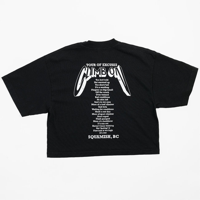 Climb On Equipment Unisex Tour of Excuses Crop Tee