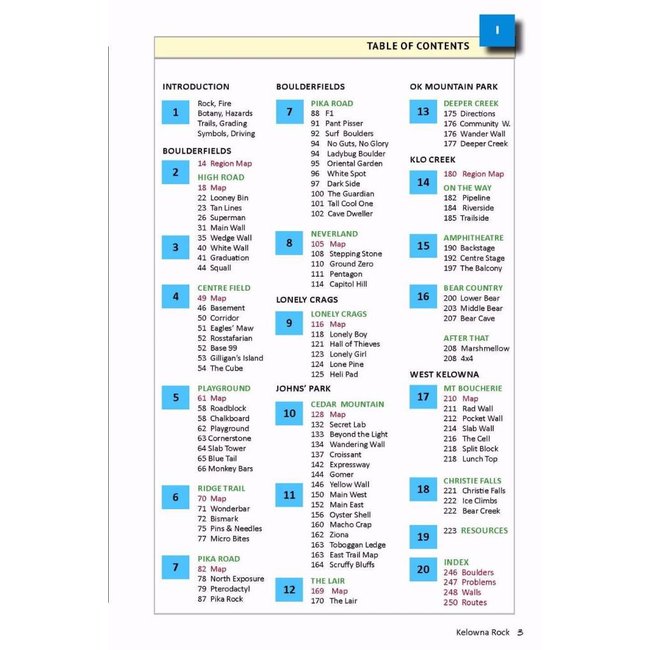 Blue Moose Publications Kelowna Rock Guidebook