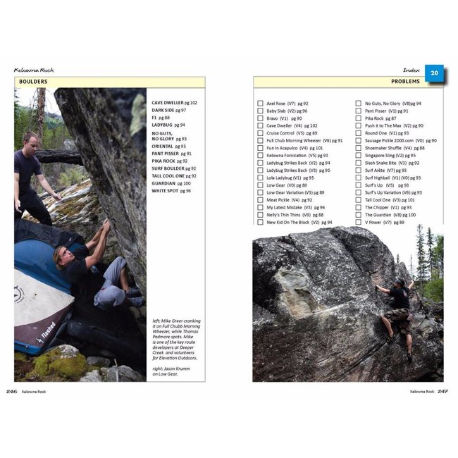 Blue Moose Publications Kelowna Rock Guidebook