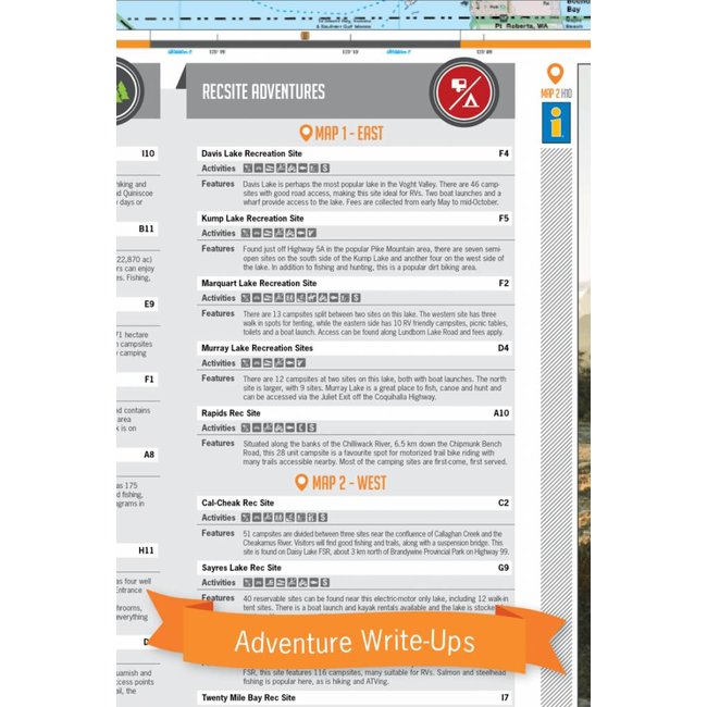 Backroad Mapbooks Squamish, Chilliwack, & Merritt BC Waterproof Map