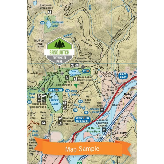 Backroad Mapbooks Squamish, Chilliwack, & Merritt BC Waterproof Map