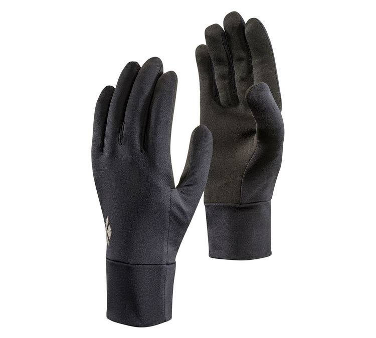 black lightweight screentap diamond gloves