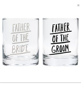 Father of the Bride and Groom Glass Set
