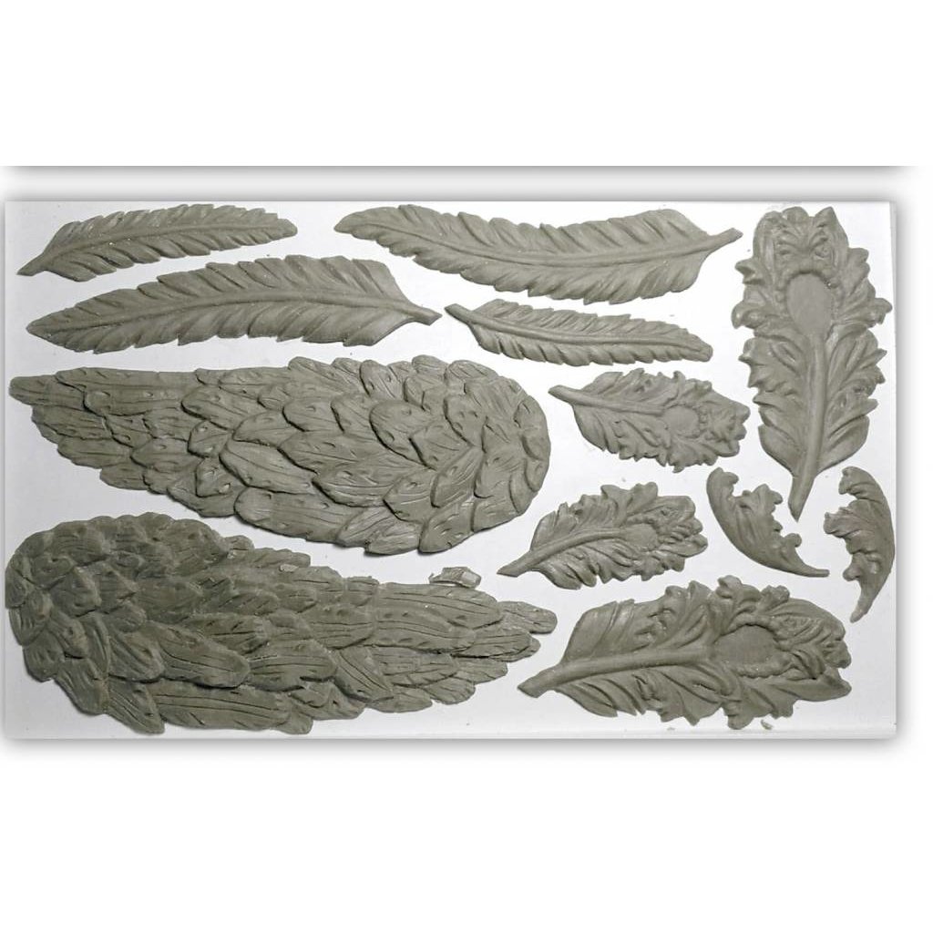 Wings and Feathers Decor Mould (6"x10") Iron Orchid Designs