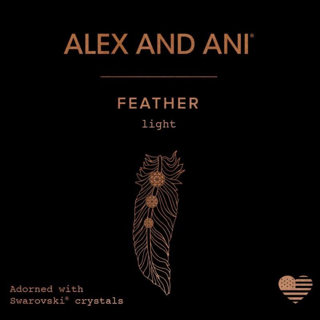 Feather Charm Bangle - Rafaelian Gold Alex and Ani - A17EB25RG B3