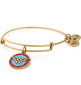 Wonder Woman Logo Charm Bangle - Rafaelian Gold Alex and Ani - AS17WW01RG
