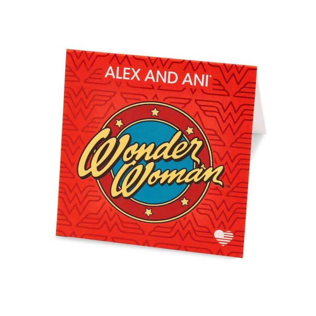 Wonder Woman Logo Charm Bangle - Rafaelian Silver Alex and Ani - AS17WW01RS