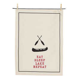 Eat, Sleep Canoe Tea Towel