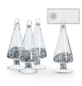Glitter Tree Glass Placecard Holder Set of 4 - B25B24