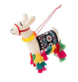 Llama with Tassels Ornament