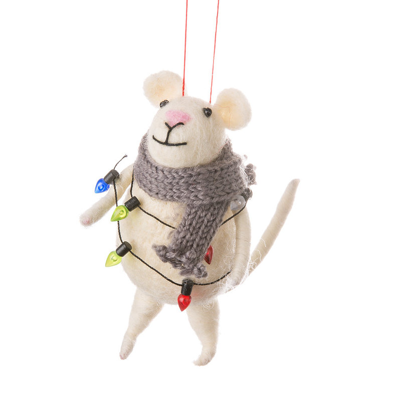 Mouse with Lights Ornament