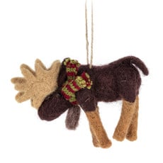 Moose with Scarf Ornament