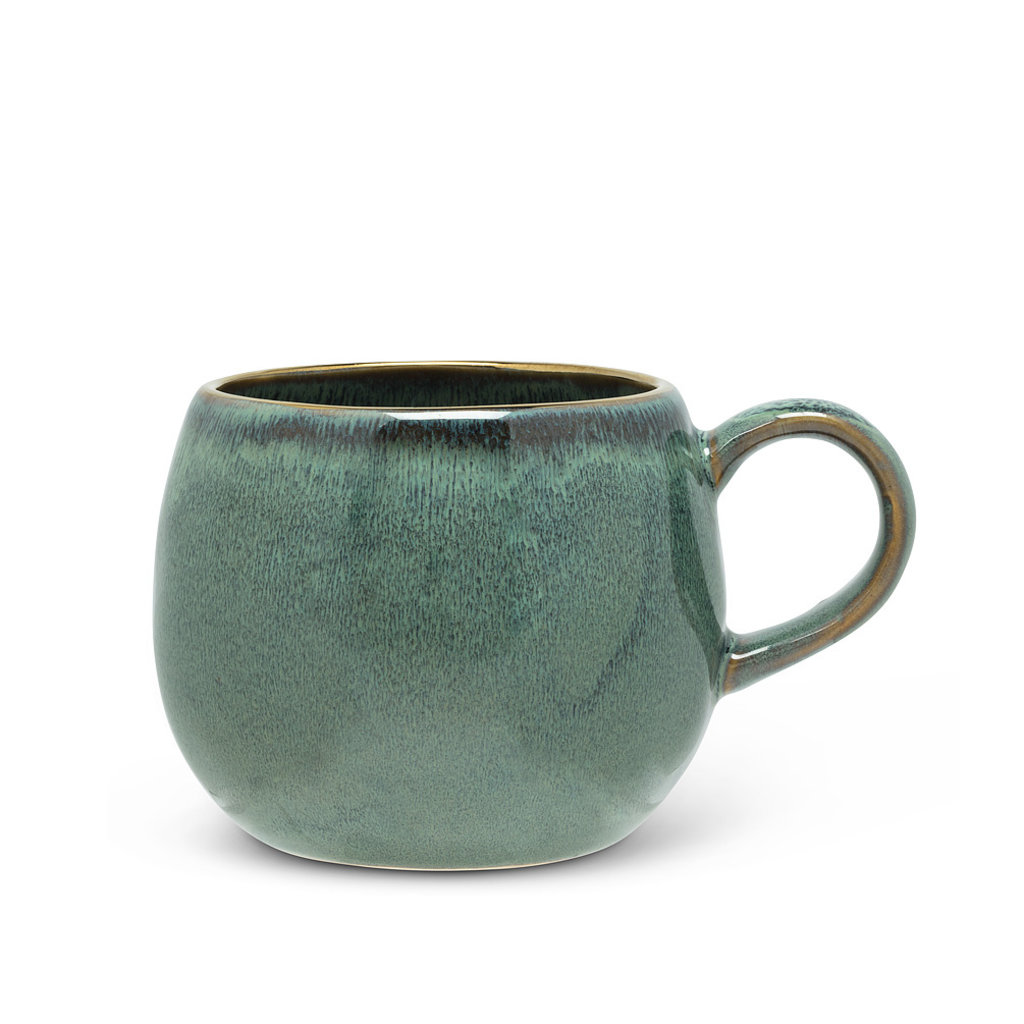 Green 16oz Mug with Gold - B48