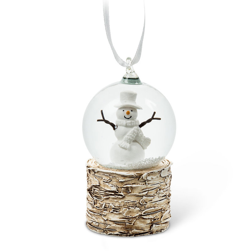 Small Snowman Snow Globe Ornament - B27B33