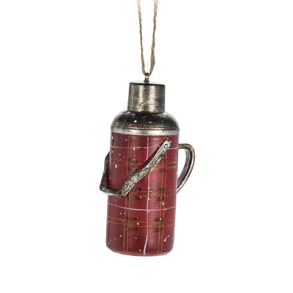 plaid thermos