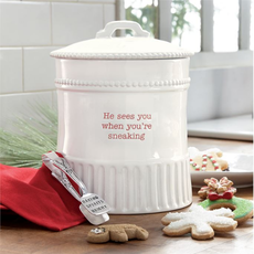Mud Pie Holiday Cookie Jar Set