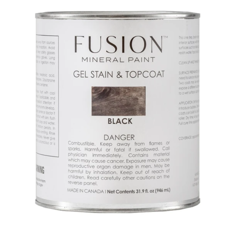 Fusion Mineral Paint Gel Stain & Topcoat Black