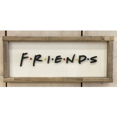 Friends Wood Pebble Tree Sign 5.25" High x 15.5" Wide