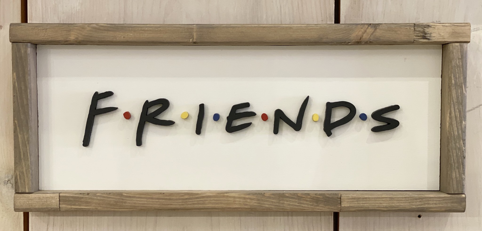 Friends Wood Pebble Tree Sign 5.25" High x 15.5" Wide The Pebble Tree