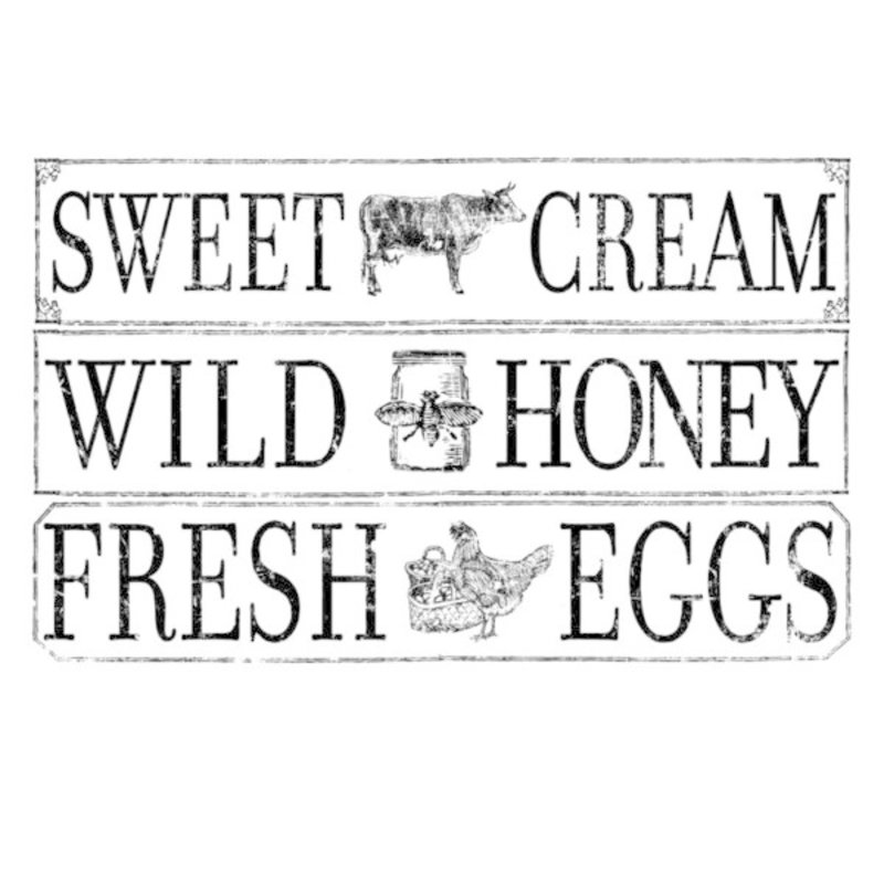 Iron Orchid Designs Iron Orchid Designs - Farm Fresh Signage Decor Image Transfer - DEC-TRA-FRM