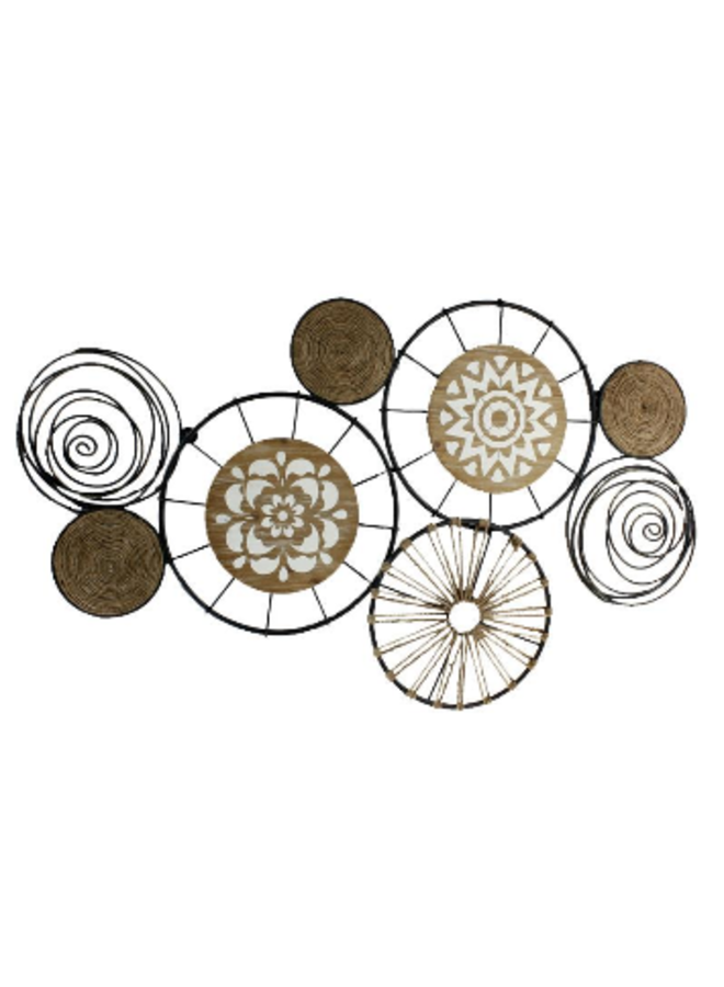Metal And Wood Circular Wall Decor The Pebble Tree