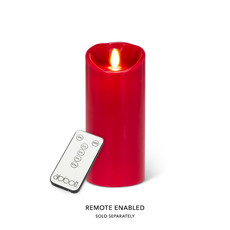 Reallite Red LED Candle | 3" x 6.5" Remote Enabled