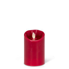 Reallite Flameless Candle Red | 3" x 4.5" Remote Enabled