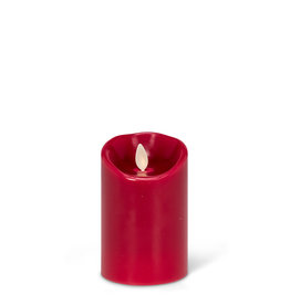Reallite Flameless Candle Red | 3" x 4.5" Remote Enabled