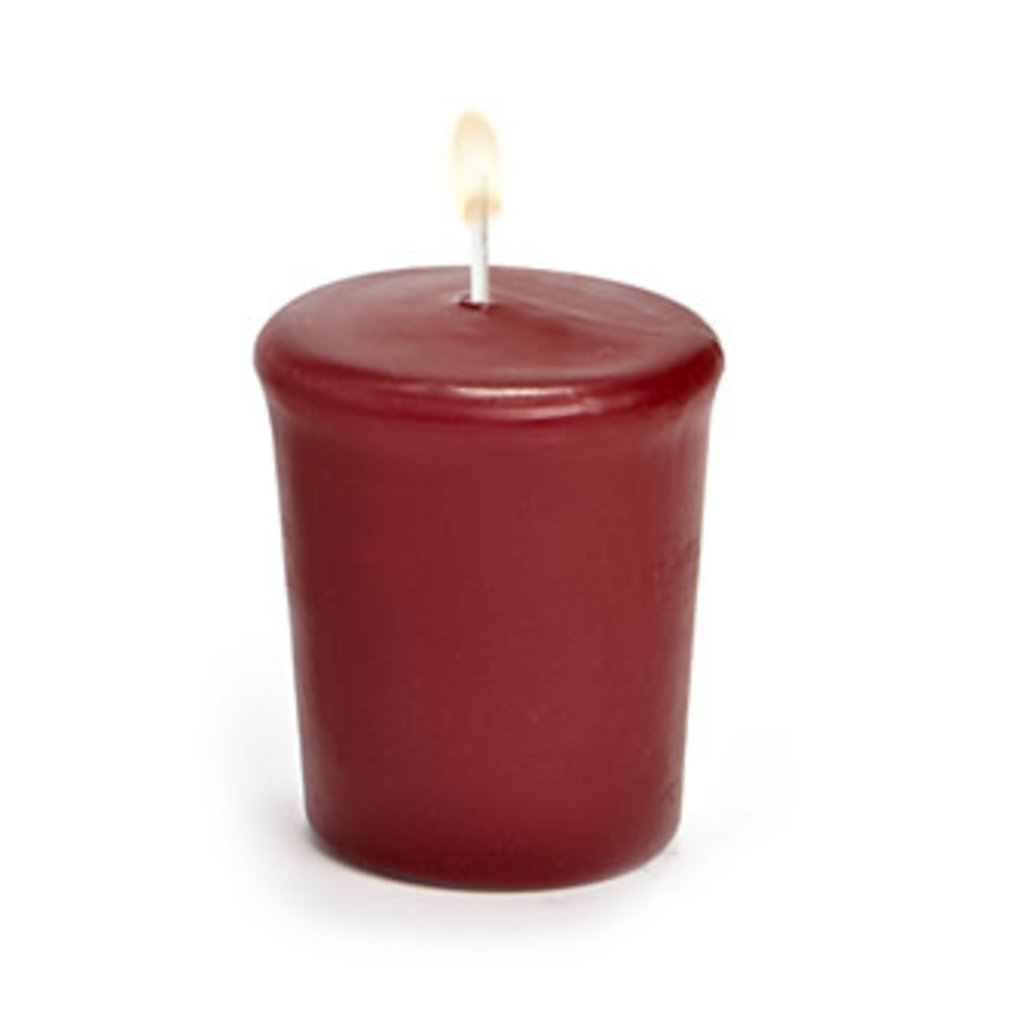 Set of 9 Red Votive Candles 2" high