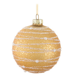 Gold Spiral Ball Ornament - B6B9