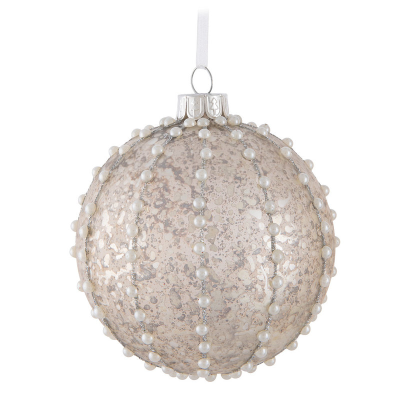 Pearl Line Ball Ornament - B13