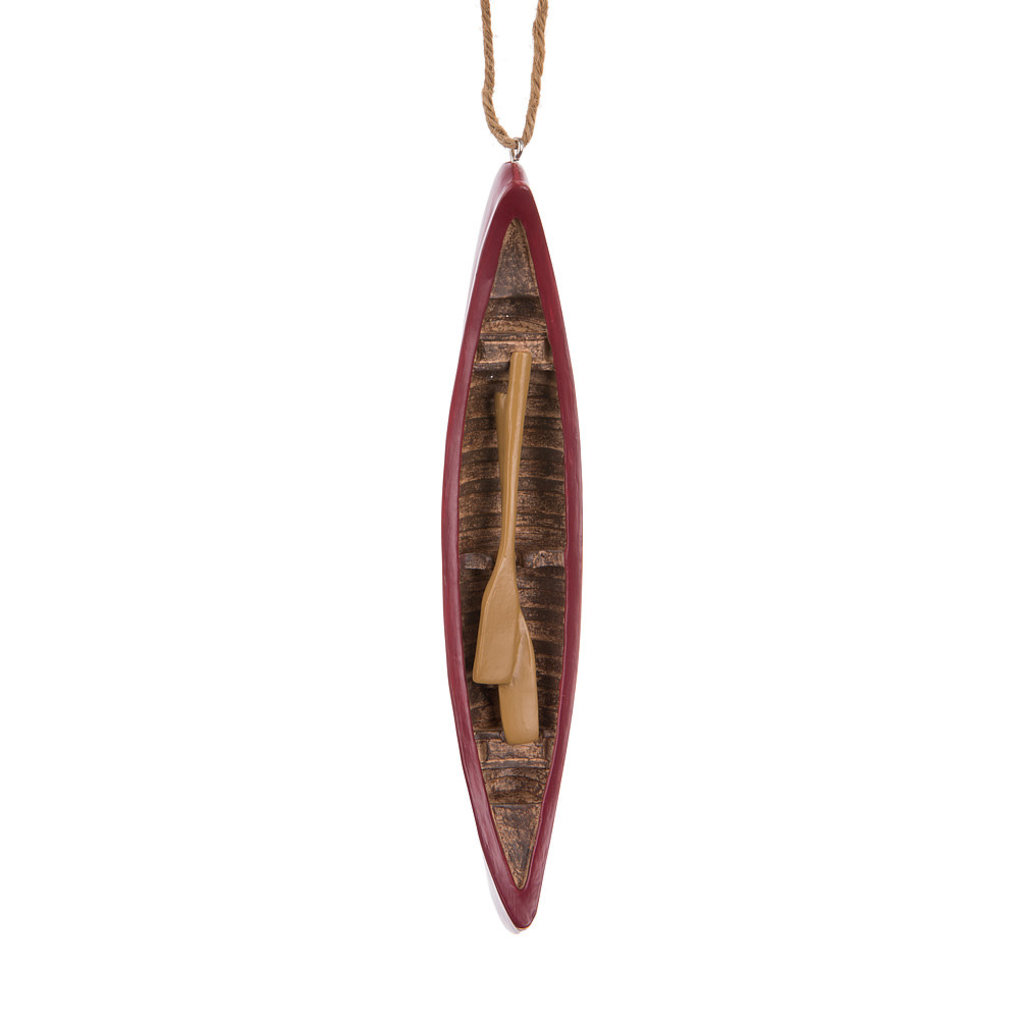 Canoe with Paddle Ornament B14