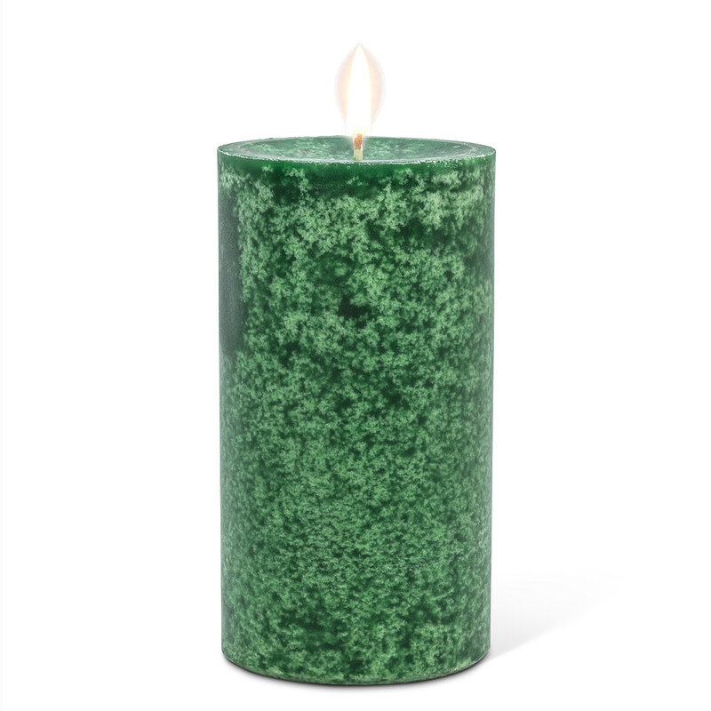 Medium Green Pillar Candle