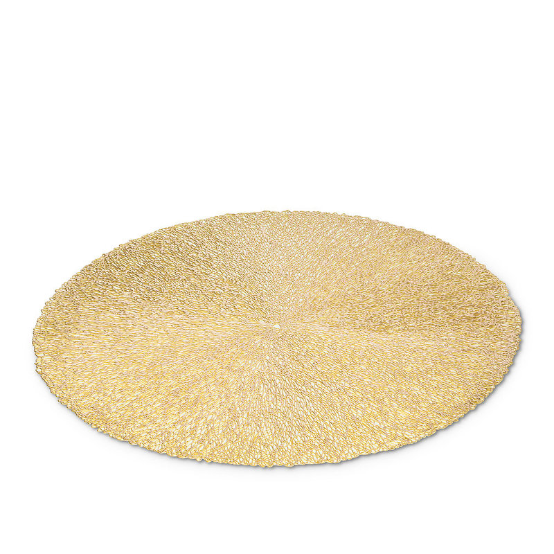 Gold Round Textured Placemat