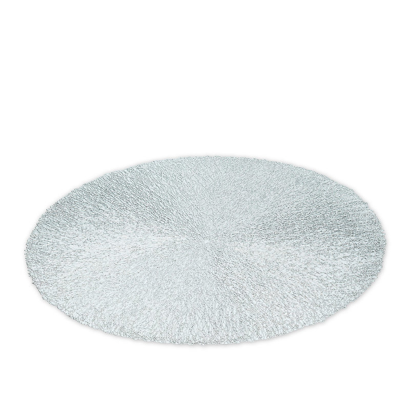 Silver Round Textured Placemat