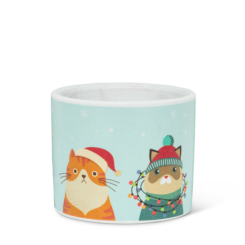 Winter Cats Planter Extra Small - B43