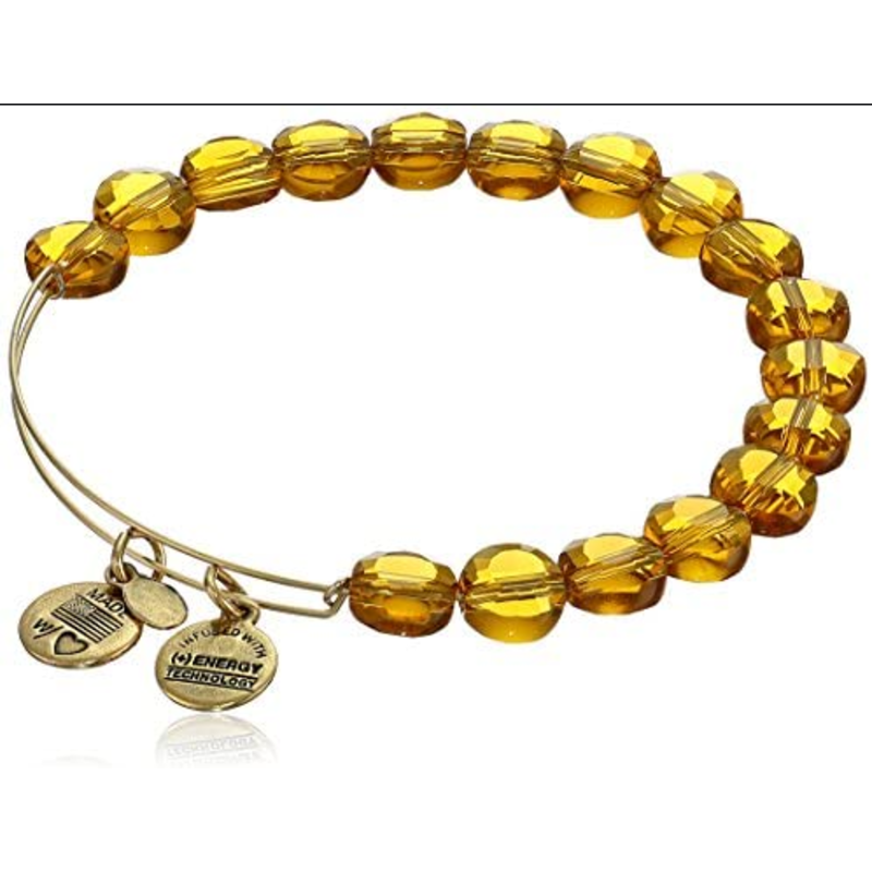 Dark Topaz Luxe Bead Bangle - Alex and Ani - YG B7