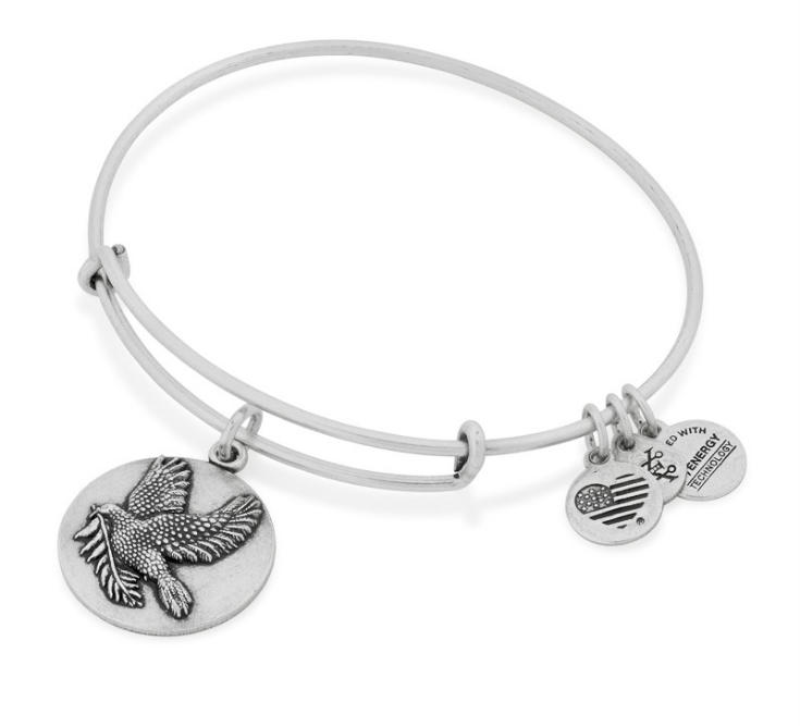 Alex and ani shop dove charm bangle