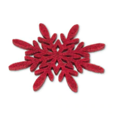 Red Snowflake Coaster - B17