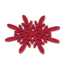 Red Snowflake Coaster - B17