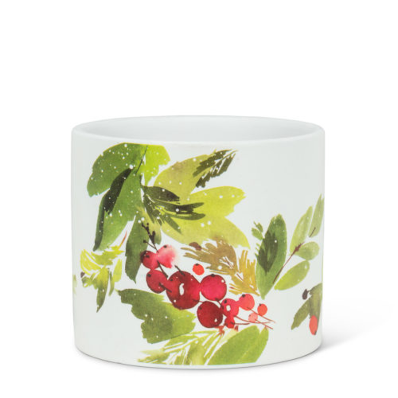 Cranberries & Greenery Planter Small B25