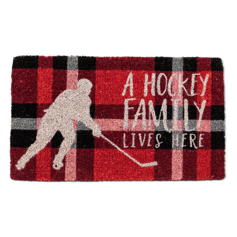 A Hockey Family Lives Here Doormat