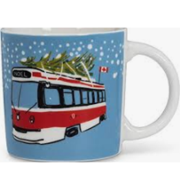 Street Car Mug with Holiday Tree - B50