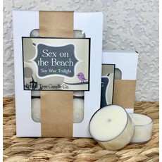 Pebble Tree Candle Co. Sex on the Beach - Soy Wax Tealight - Pack of 6